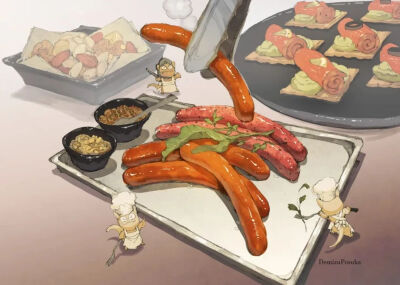 治愈系美食插画