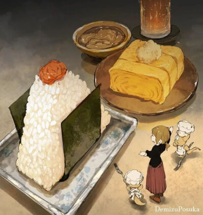 治愈系美食插画