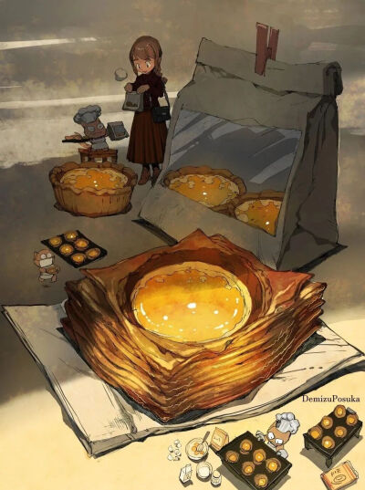 治愈系美食插画