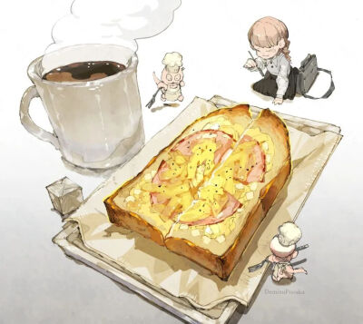 治愈系美食插画