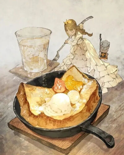 治愈系美食插画