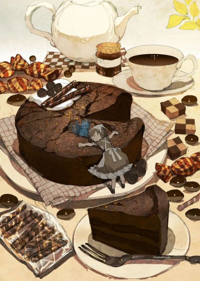 治愈系美食插画