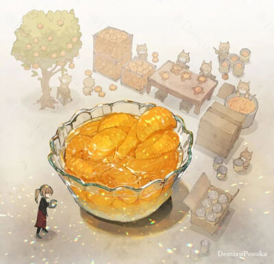 治愈系美食插画