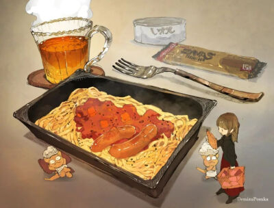 治愈系美食插画