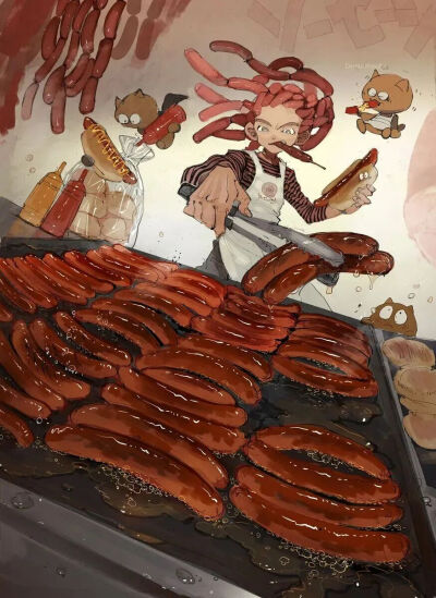 治愈系美食插画