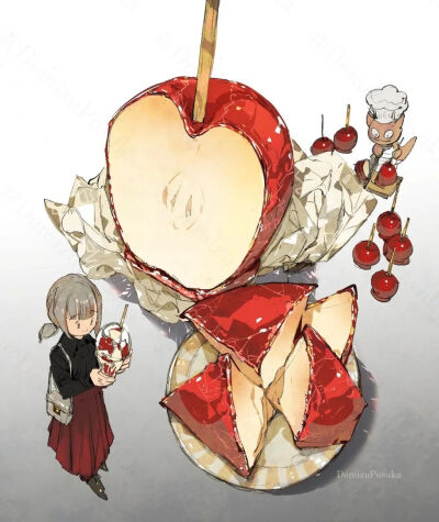 治愈系美食插画
