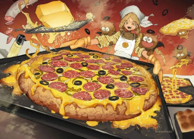治愈系美食插画