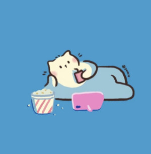 彩色卡通懒猫头像