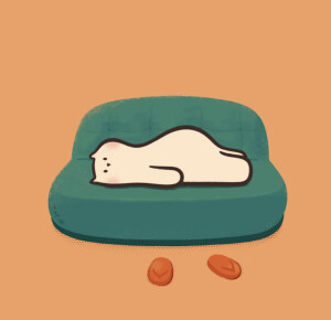 彩色卡通懒猫头像