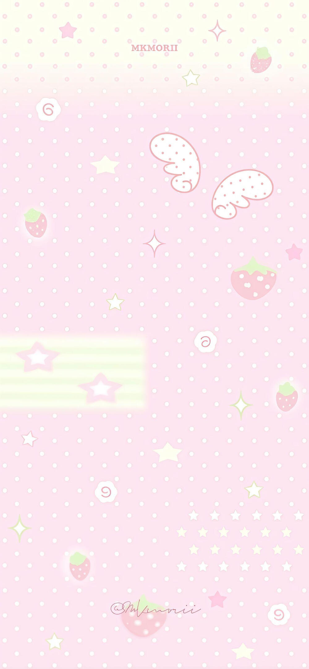 粉色系草莓壁纸