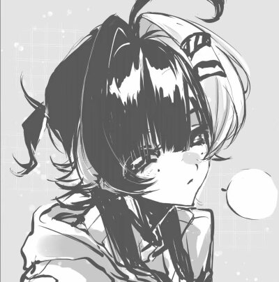 黑白漫画/女生头像