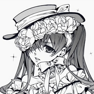 黑白漫画/女生头像