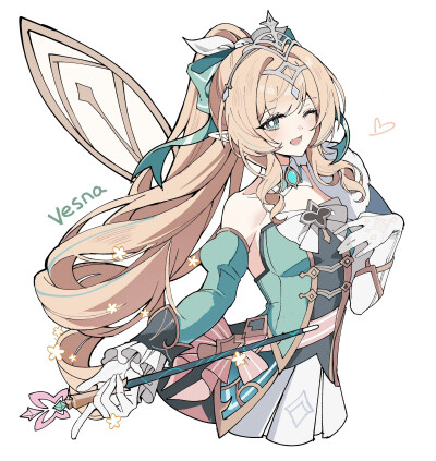 薇斯纳 画师推：SiliconAcid_
来源@原神梗图大赏
