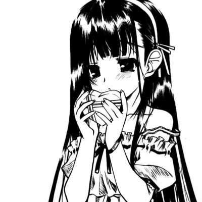 黑白漫画/女生头像
