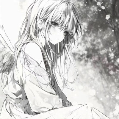 黑白漫画/女生头像