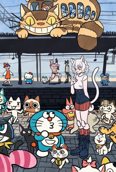 二次元的世界猫猫日
画师： ryosuketarou