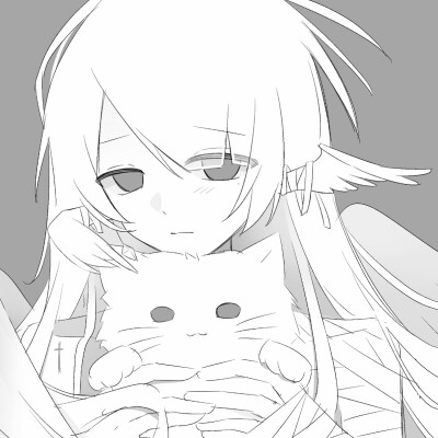 黑白漫画/女生头像