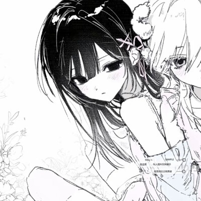 黑白漫画/女生头像