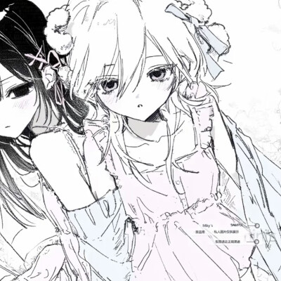 黑白漫画/女生头像