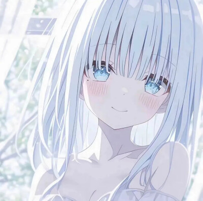 动漫女头蓝色