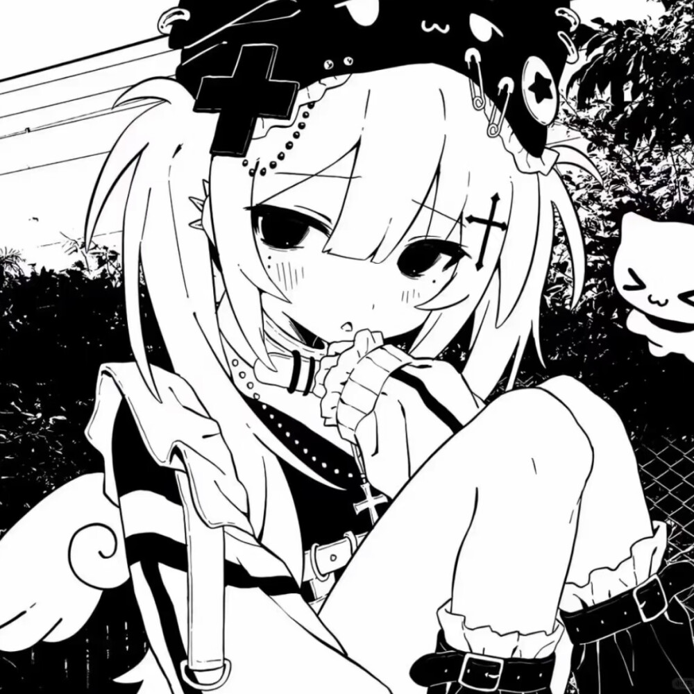黑白漫画/女生头像