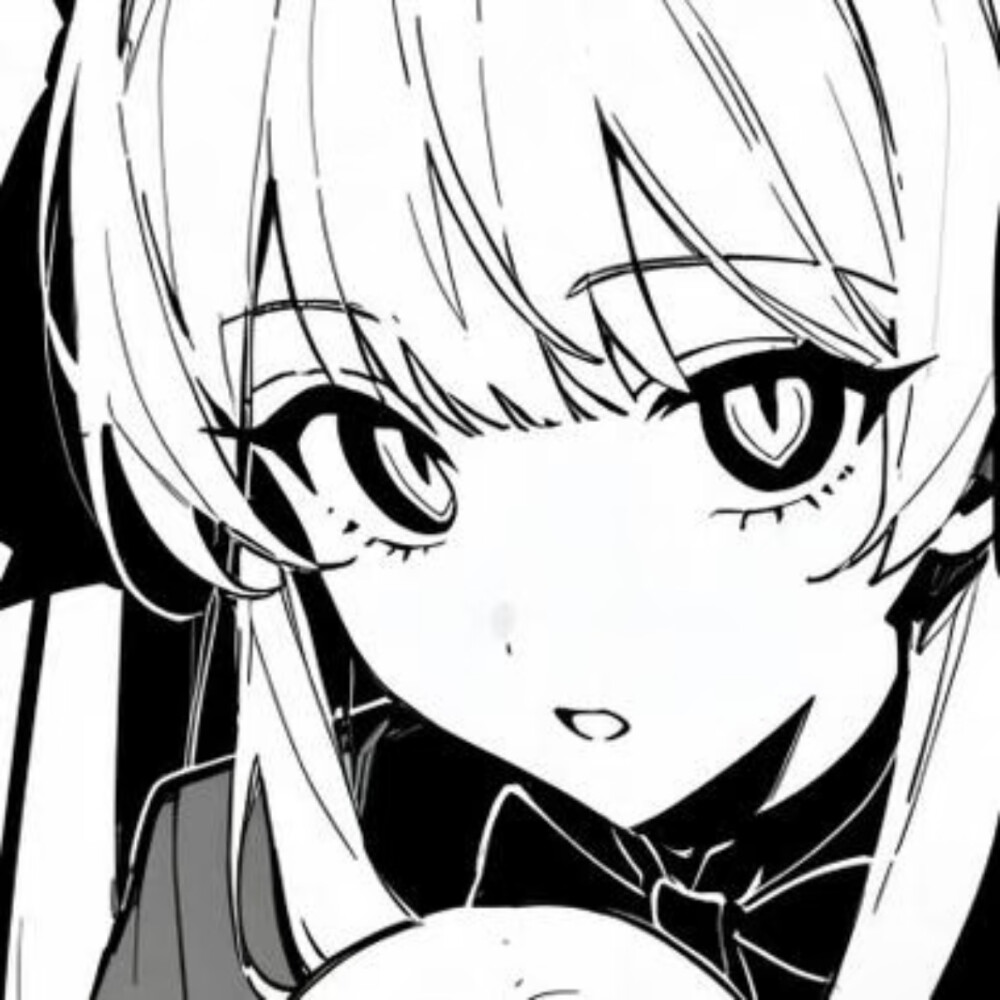 黑白漫画/女生头像