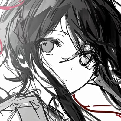 黑白漫画/女生头像