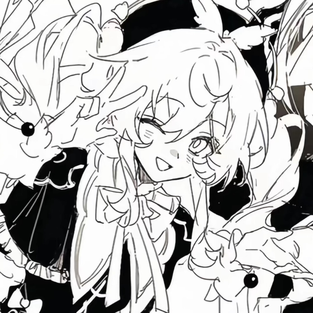 黑白漫画/女生头像