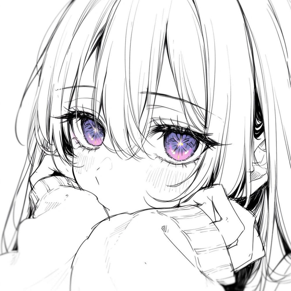 黑白漫画/女生头像