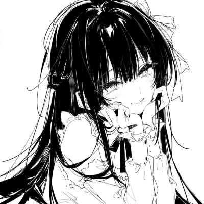 黑白漫画/女生头像