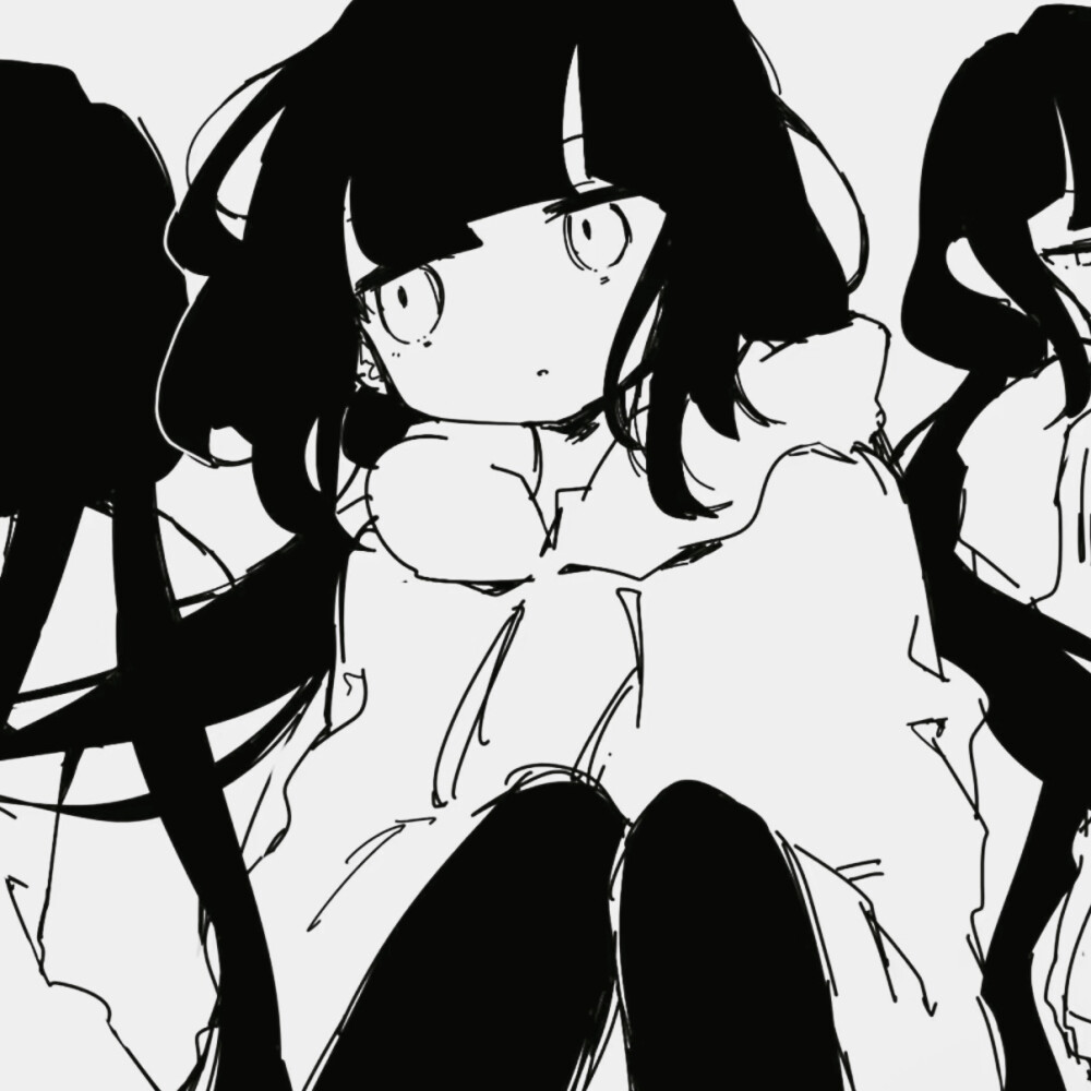 黑白漫画/女生头像