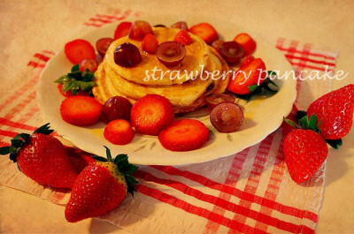 strawberry pancake - 