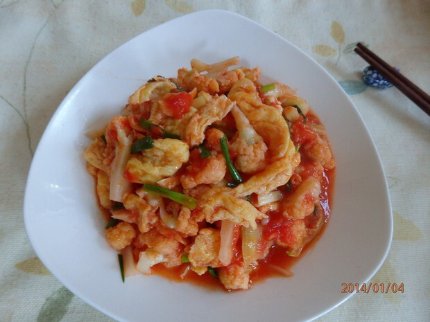 番茄花菜炒鸡蛋 - 好看好吃好营养…