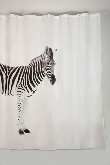 wild style shower curtain. <br /><br /><a class='shortlnk' href='/s/14af4d944' target='_blank' title='http://www.urbanoutfitters.co.uk/zebra-shower-curtain/invt/5544470841000/&bklist=icat,5,shop,home,…