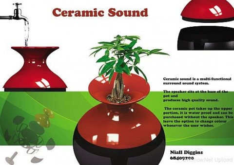 爱尔兰设计师Niall Diggins设计了名为“Ceramic Sound“的家居扬声系统单元，“Ceramic Sound“真正将电器作为家居摆设来实现。
<br />
<br /><a class='shortlnk' href='/s/0779d7910' target='_blank' title='http://www.onshow.net/index.php/archives/1961'>http://duitang.com/s/0779d7910</a>