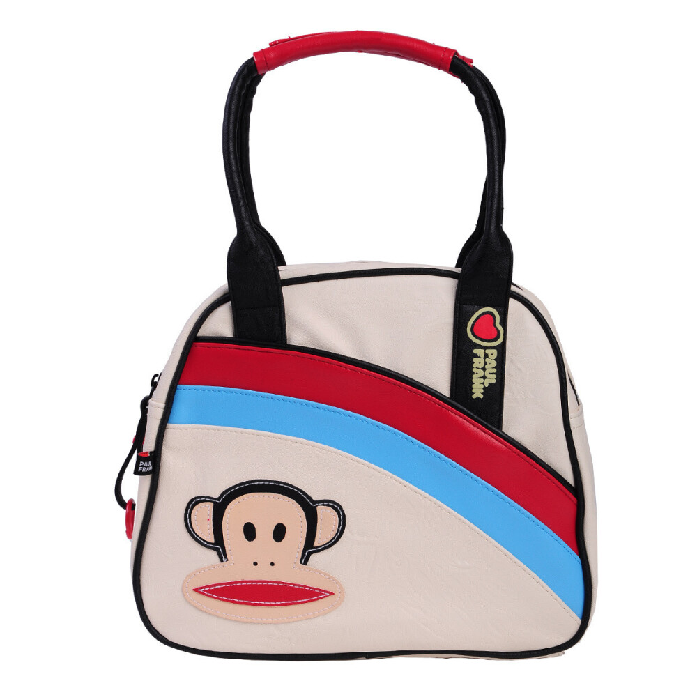 Paul Frank 白色头像彩虹印花单肩包包 手提包 ￥399.00 稍微小一点，手拎包 <a class='shortlnk' href='/s/18f7d8f8' target='_blank' title='http://item.tmall.com/item.htm?id=9801365046&amp;frm='>http://duitang.com/s/18f7d8f8</a>
