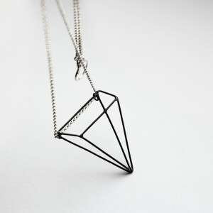 Pyramid Illusion  sterling silver necklace with by andrea0503 <a class='shortlnk' href='/s/16184e49a' target='_blank' title='http://www.etsy.com/listing/67344107/pyramid-illusion-sterling-silver'>http://duitang.com/s/16184e49a</a>