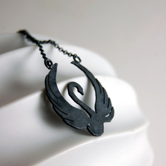 Made To Order Black Swan Oxidized Sterling Silver by MarKhed <a class='shortlnk' href='/s/146ec2fc6' target='_blank' title='http://www.etsy.com/listing/68497199/made-to-order-black-swan-oxidized'>http://duitang.com/s/146ec2fc6</a>