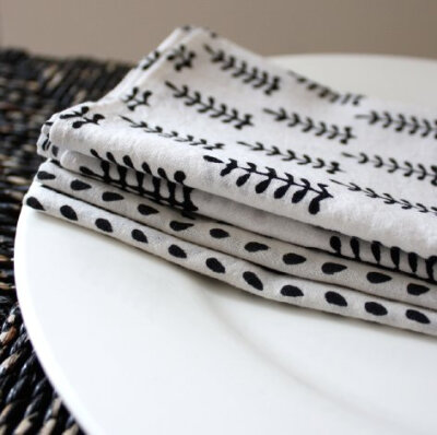 干净整洁~ <a class='shortlnk' href='/s/12475d53b' target='_blank' title='http://supermarkethq.com/product/block-printed-cotton-napkins-black-and-white-pods-set-of-4'>http://duitang.com/s/12475d53b</…