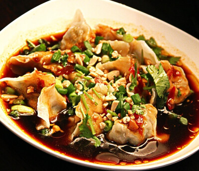 我饿了。红油钟水饺 Jiaozi, Sichuan Style