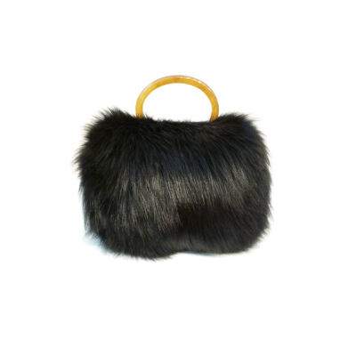 Fox Fur Purse Muff with Lucite Handle 看见这毛茸茸的就像摸<a class='shortlnk' href='/s/038c02ca9' target='_blank' title='http://fashion.1stdibs.com/avl_item_detail.php?id=30911'>http://duitang.com/s/…