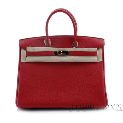 Hermès爱马仕Birkin35大红金扣CC54铂金包