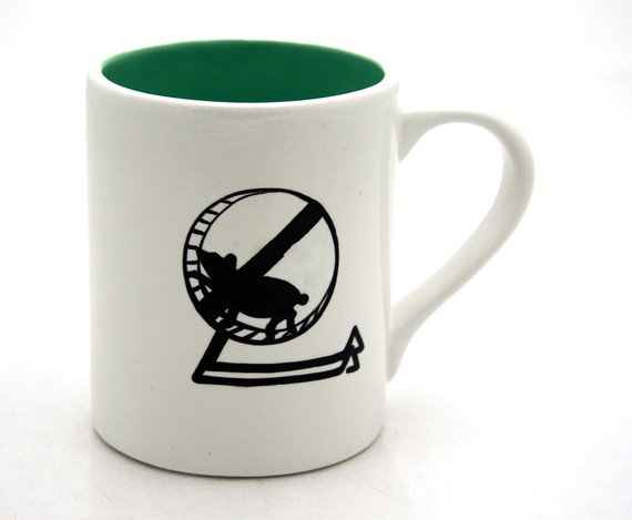 LennyMud手繪主題杯<a class='shortlnk' href='/s/01bc3ce76' target='_blank' title='http://www.etsy.com/listing/69004724/hamster-wheel-mug-great-for-the-office'>http://duitang.com/s/01bc3ce76</a>