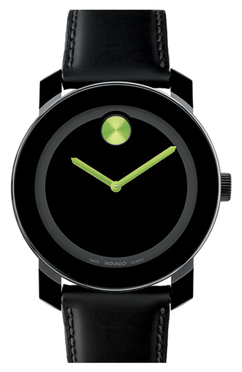 Movado 银光绿在黑色的映衬下分外耀眼 <a class='shortlnk' href='/s/0711da97a' target='_blank' title='http://shop.nordstrom.com/s/movado-large-bold-watch/3136082?origin=related-3136082-0-1-1'>http://du…