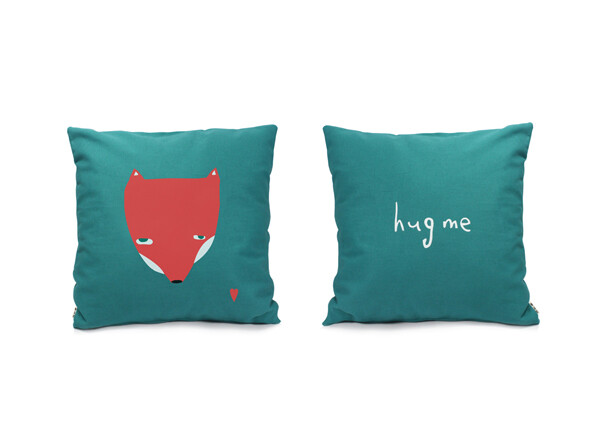 格斯墨 森林系列帆布.狐狸小抱枕.