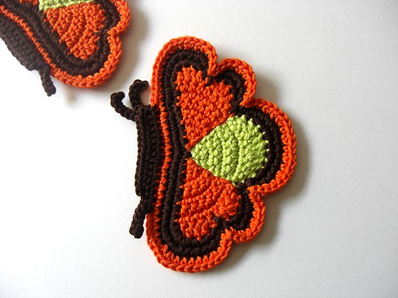 蝴蝶DIY杯垫 <a class='shortlnk' href='/s/152e31c2e' target='_blank' title='http://www.etsy.com/listing/72788455/orange-brown-green-butterfly-coasters'>http://duitang.com/s/152e31c2e</a>