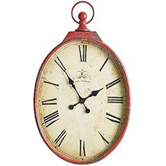 仿古红挂钟 Antiqued Red Wall Clock <a class='shortlnk' href='/s/0508a745c' target='_blank' title='http://www.pier1.com/Catalog/HomeAccentsD%C3%A9cor/Pier1ToGoProductDetails/tabid/979/CategoryId/134/ProductId/28349/Default.aspx'>http://duitang.com/s/0508a745c</a>