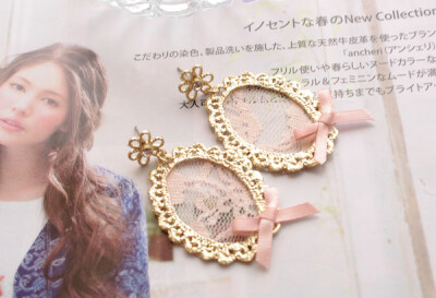 甜美花园‘复古亚金色花边蕾丝耳环、<a class='shortlnk' href='/s/05144448c' target='_blank' title='http://item.taobao.com/item.htm?id=9846665232'>http://duitang.com/s/05144448c</a>
