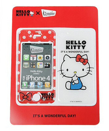 女生的最爱~！Gizmobies - Hello Kitty iphone保护贴