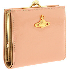 Vivienne Westwood粉色漆皮金色钱包，小小的~喜欢